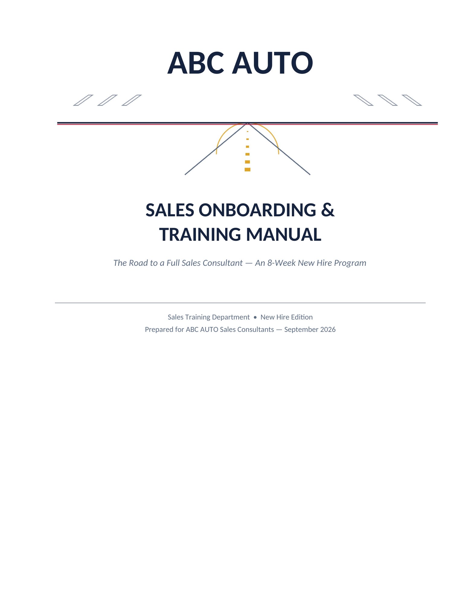 ABC AUTO training manual page 1 of 24